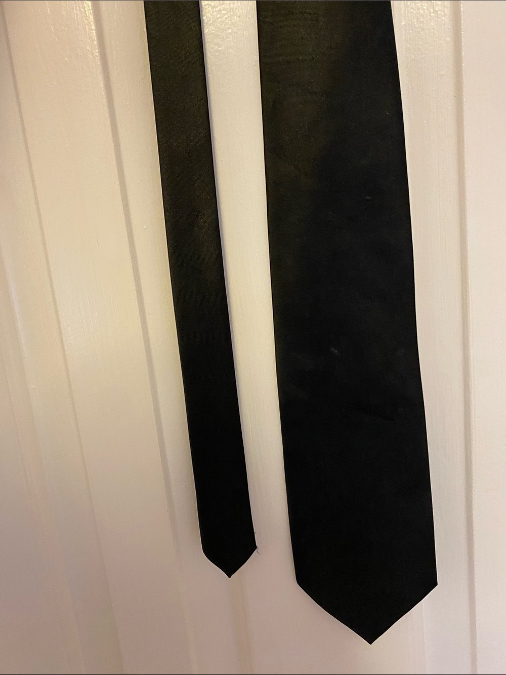 Men's Black Tie Set - Sleek Silk Solid Black Neckwear